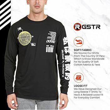 Buy RGSTR Men's Long Sleeve Graphic Urban Fashion Streetwear Buy RGSTR Men's Long Sleeve Graphic Urban Fashion Streetwear