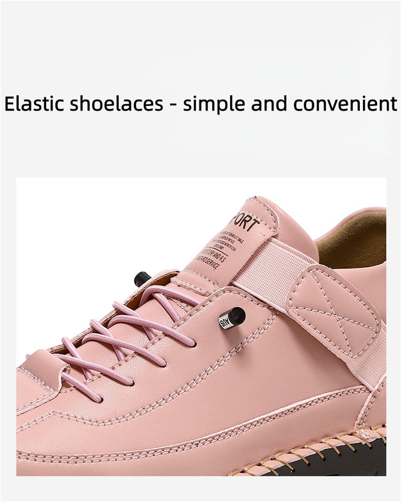 Zapatos deportivos de cuero para mujer, hechos a mano, cómodos, sin cordones, zapatos ortopédicos, blanco 1, 36 EU