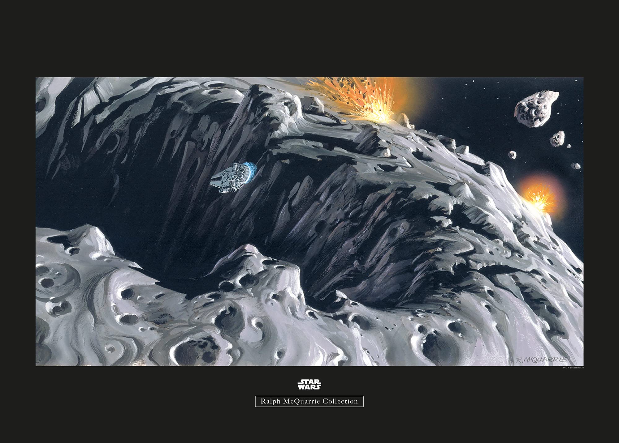 Komar Star Wars Classic RMQ Asteroid - Size: 70 x 50 cm Wall Picture Poster Art Print (without Frame)
