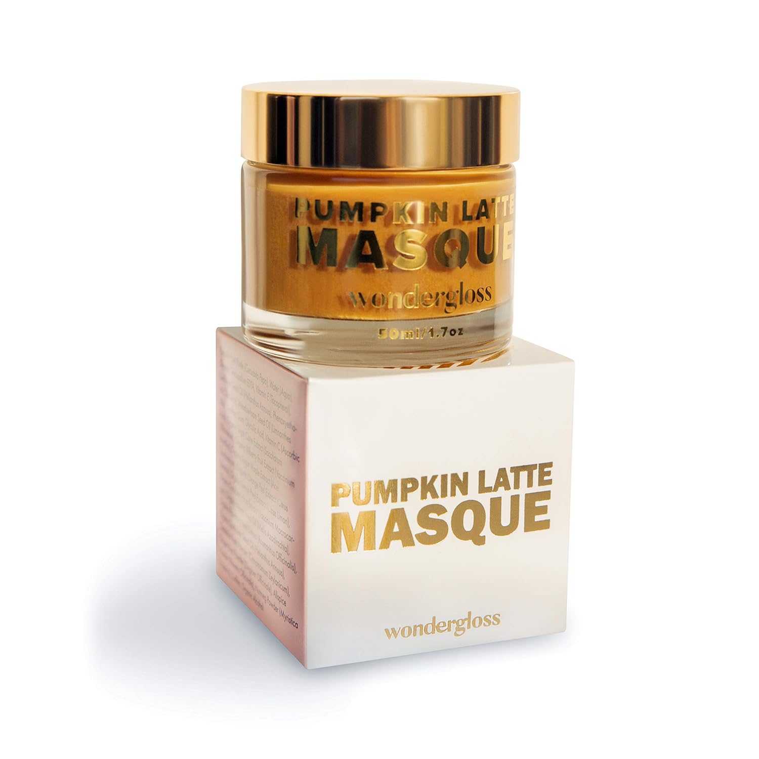 Pumpkin Face Mask - 50 mL / 1.7 Oz Pumpkin Latte Masque, Enzyme Peel and Exfoliating Mask With Vitamin E and C, Coffee Bean, Cinnamon, Ginger, and Nutmeg - Vegan and Paraben Free