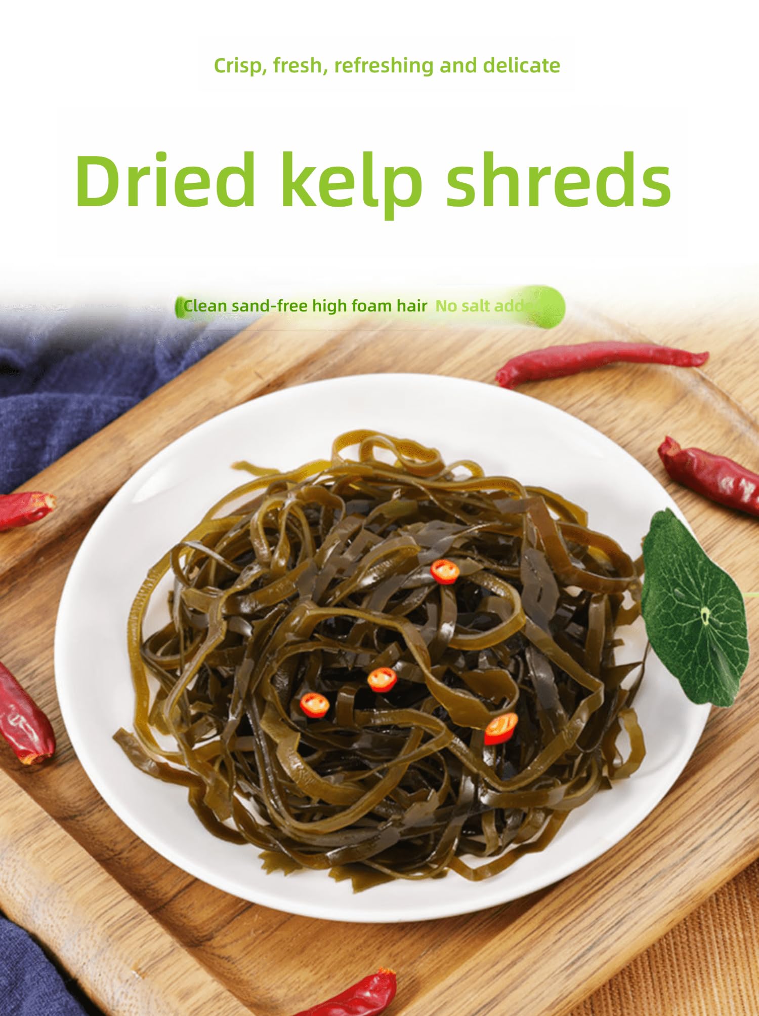 Getrockneter Kelp sonnengetrocknete, kalte gemischte Kelpschnipsel, 500 g (2)