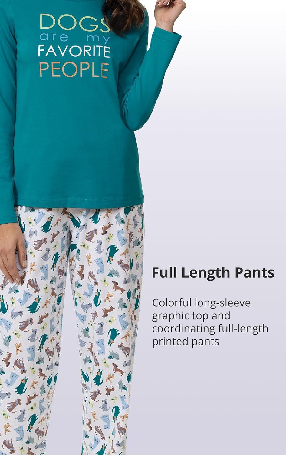 PajamaGram Pajamas for Women - Women's Pajamas, Graphic Top, 100% Cotton - Image 5