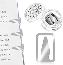 Amabro Book Line Markers, Stainless Steel Bookmarks, Book Page Markers for Book Lovers, Mini Metal Bookmarks, Mixed Book Marker Clip in Gold and Silver(50 Pieces Silver)