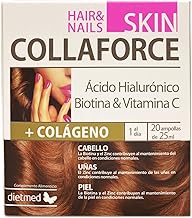 Dietmed | Collaforce Skin Hair & Nails - 20 x 25 ml Ampoules | Collagen | With Hyaluronic Acid, Biotin and Vitamin C | 1 per day