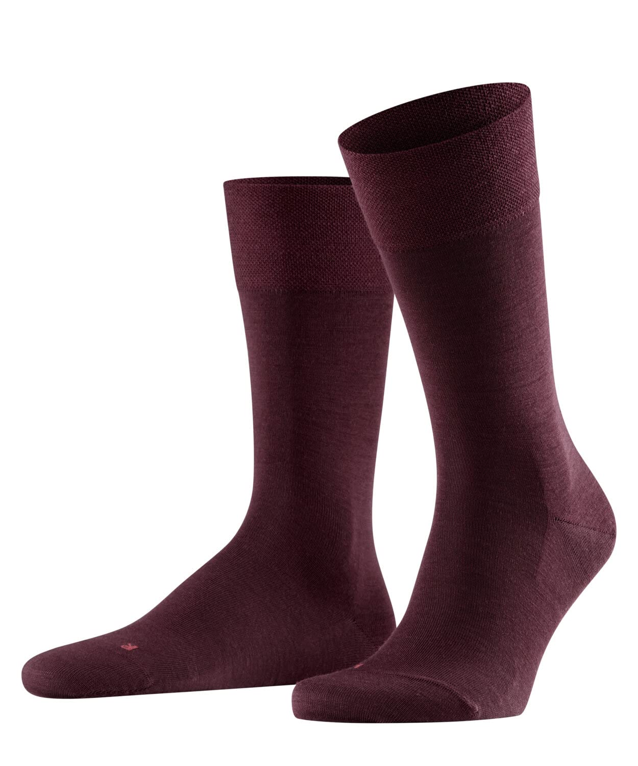 FALKE Men's Sensitive Berlin M So Wool Cotton With Soft Tops 1 Pair Socks, Red Barolo 8596, 8.5-11