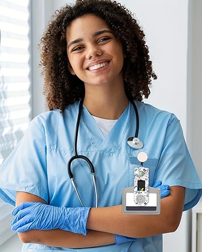 Miniatura 7 de Plifal Funda de piel compatible con Vocera B3000B3000n, juego de 4 calcomanías para el cuidado de la salud, compatibles con Vocera B3000, calcomanía