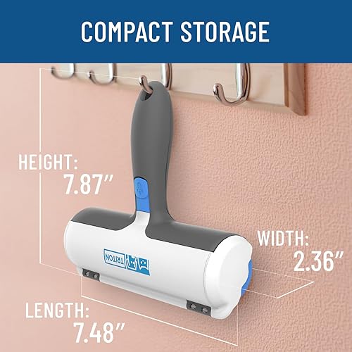 Miniatura 8 de Triton Herramienta de depilación de mascotas con compartimento para atrapar pelos, rodillo de pelo de mascotas fácil de usar, herramienta de