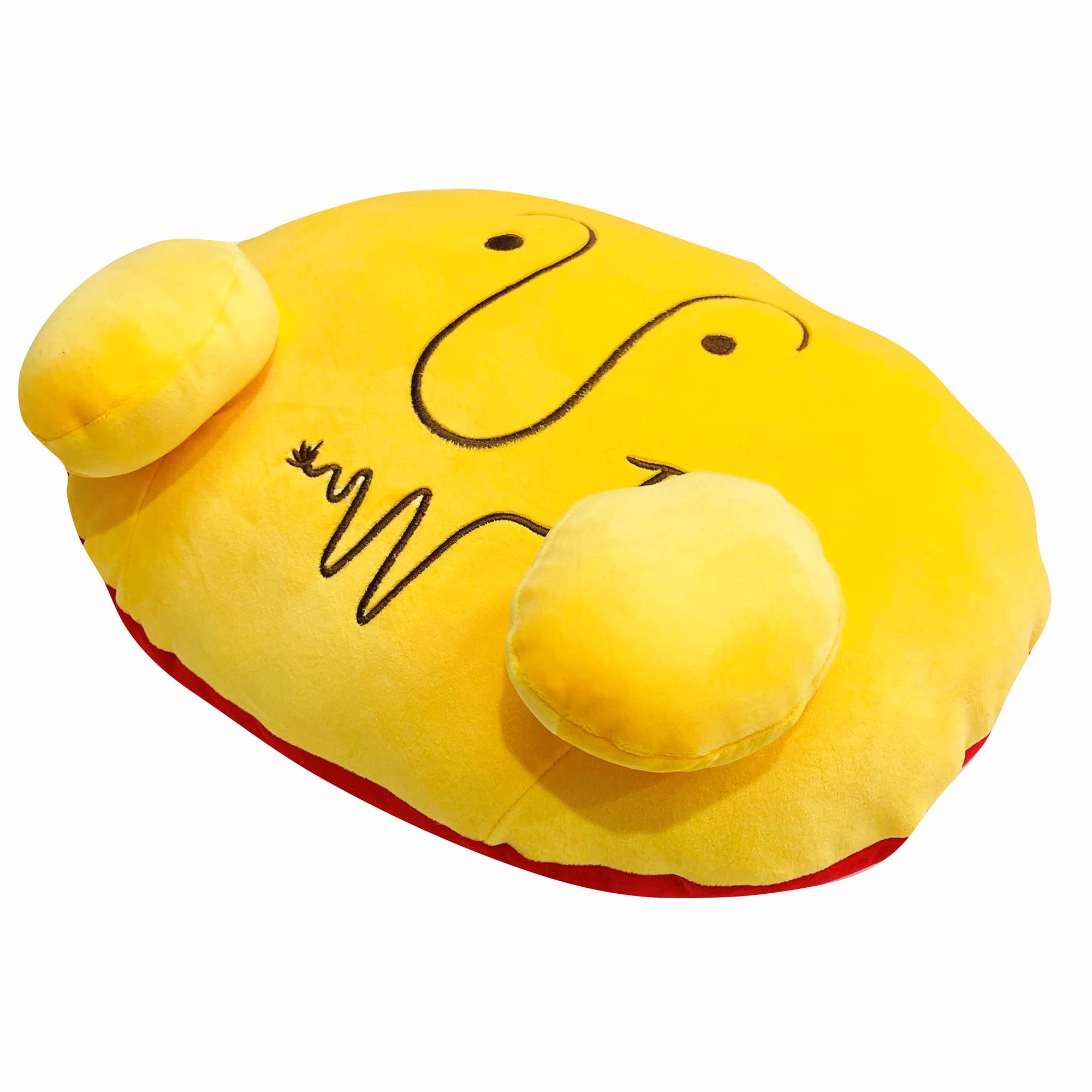 MORIPiLO 抱き枕 ディズニー くまのプーさん (ダイカットBackクッション) 肌にやさしいふわモチ触感 グッズ ぬいぐるみ 昼寝枕 イエロー 45x35x10cm Disney キャラクター まくらのモリシタ