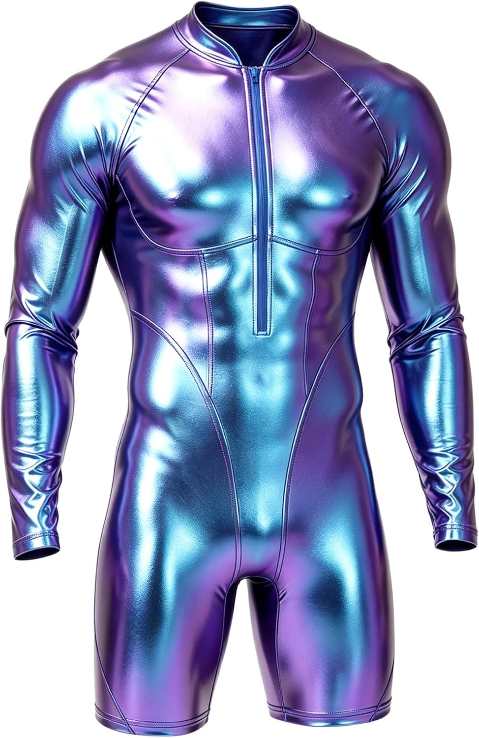 ranrann Men Solid Diving Suits Gymnastic Leotards Upf 50+