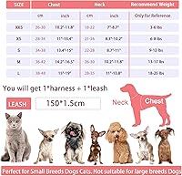 Vista 6 de Lindo arnés a cuadros para perros pequeños, de malla suave, arnés y correa para perros pequeños, arnés y correa para perros pequeños, chaleco