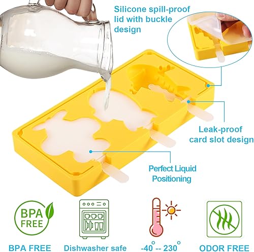 Miniatura 3 de Moldes de paletas para niños y niños pequeños, moldes de silicona para paletas sin BPA, mini molde para paletas de hielo, molde para helado con