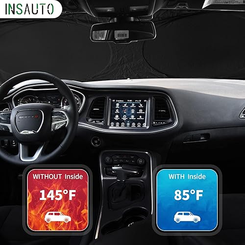 Miniatura 393 de Parasol para parabrisas de ajuste personalizado, cubierta para ventana delantera, visera plegable 210T, protector que bloquea los rayos ultravioleta