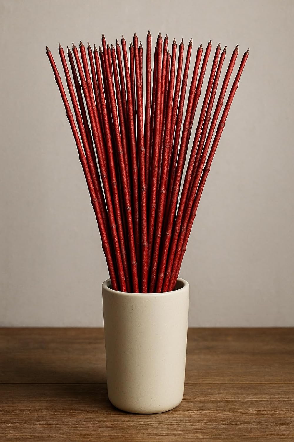Red Dogwood Branches, 16 Inches Long - Desktop Vase Decor - Wedding Centerpiece, Holiday Decor (20 Pieces)