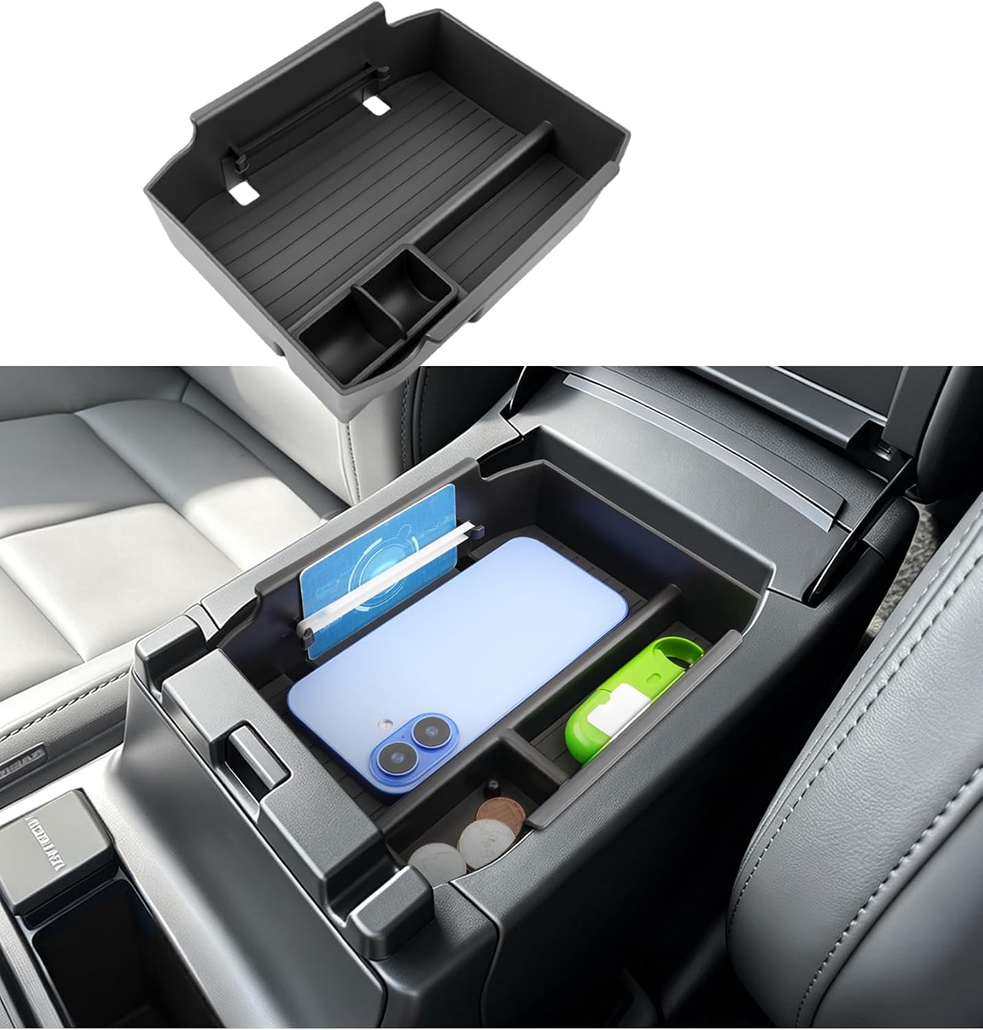 2026 Outback Center Console Organizer for Subaru Outback (Premium/Limited/Touring/Wilderness/TX), Durable ABS&Anti-Slip Rubber Console Tray Insert 2026 Outback Accessories