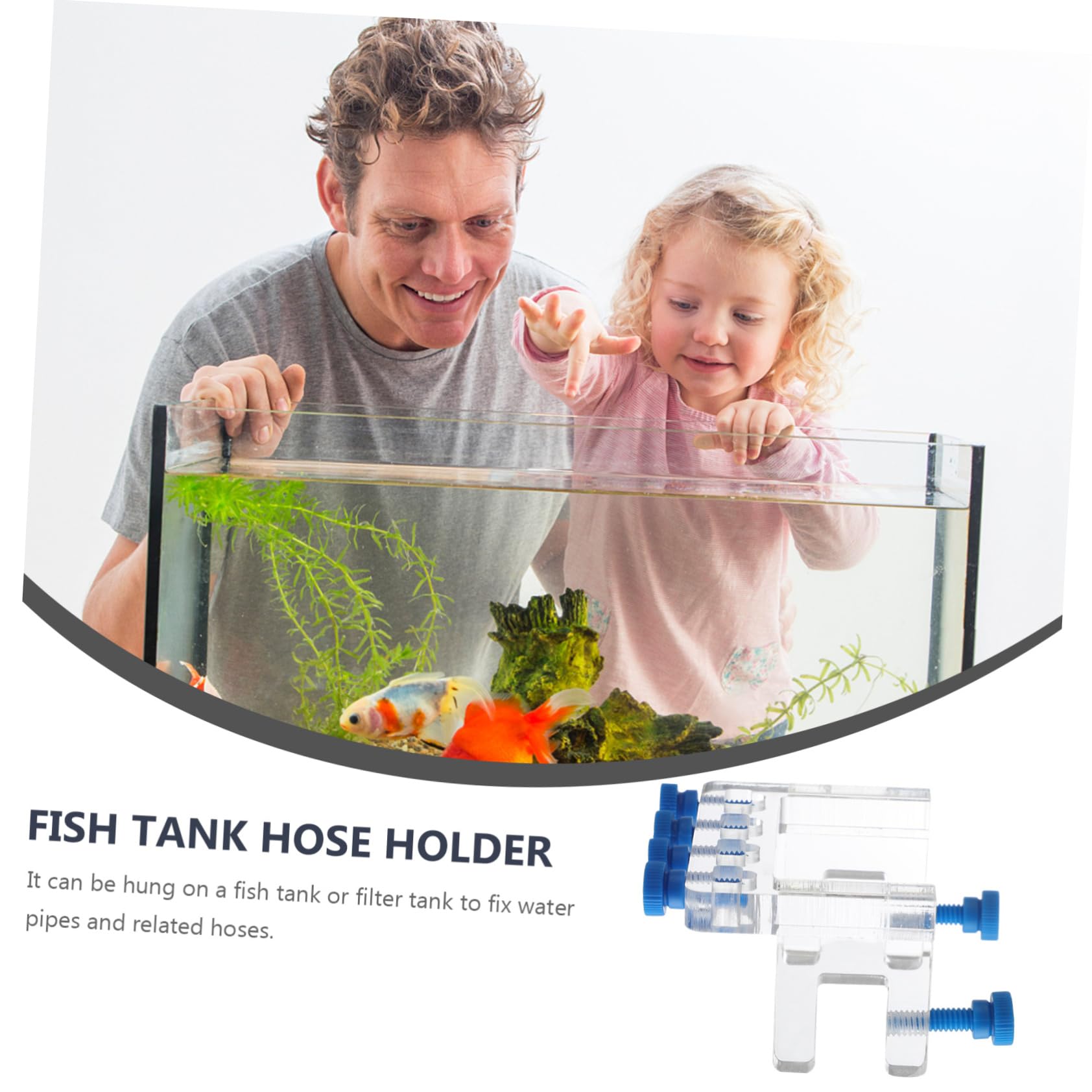 Abrazadera De Fijación para Acuario 3 Unidades para Tubería De Agua Soporte De Tubo De Dosificadora De Acrílico para Pecera