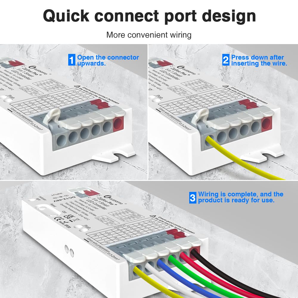GLEDOPTO Contrôleur LED ZigBee3.0 Pro 5 Modes en 1 RGBCCT RGBW RGB CCT Dimmer DC 12-48V 15A Max PWM Dimming LED Strip Alexa Tuya