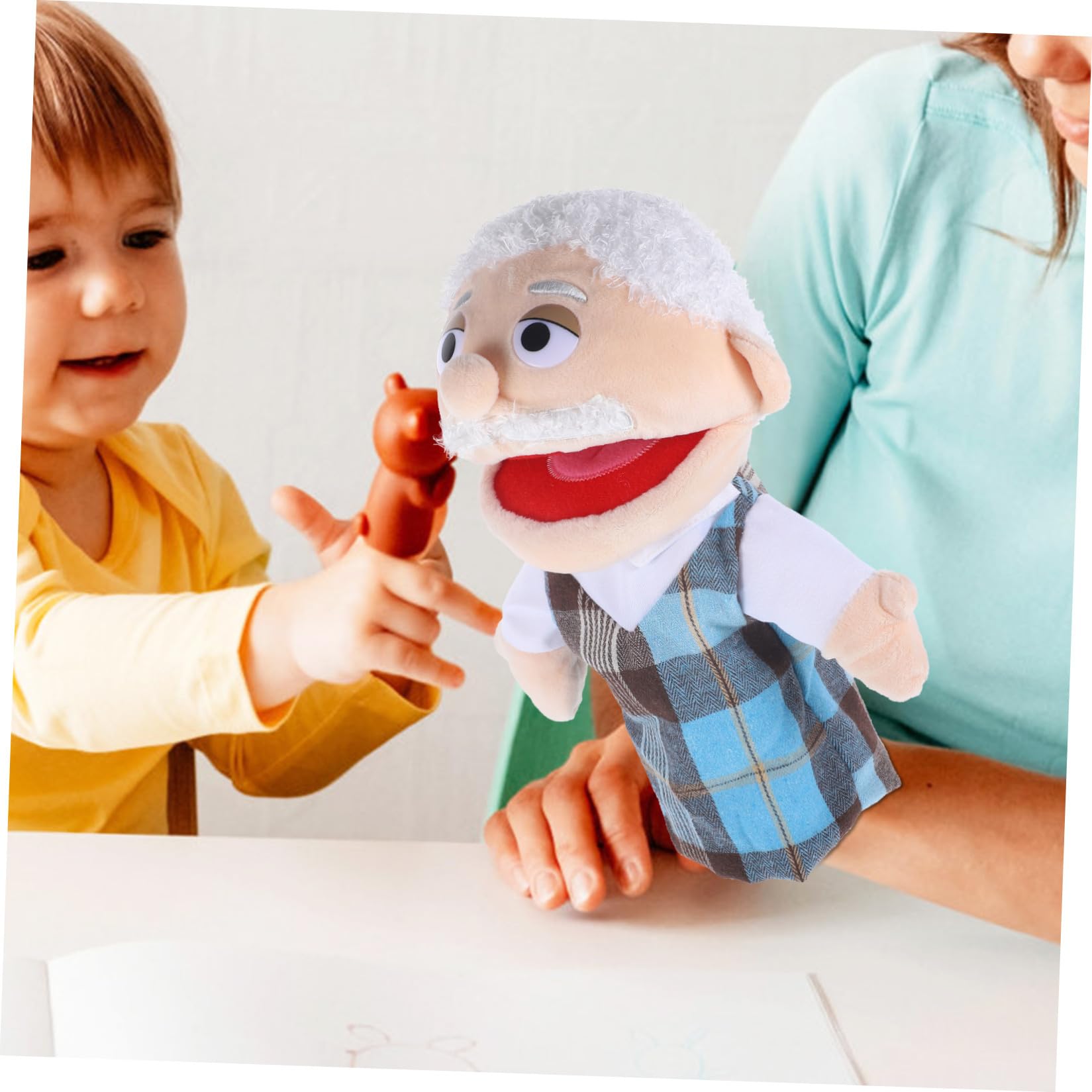 Marionetas de Mano Realistas para Niños 2 Piezas Relleno de Algodón PP para Actividades de Imaginación y Sensibilidad