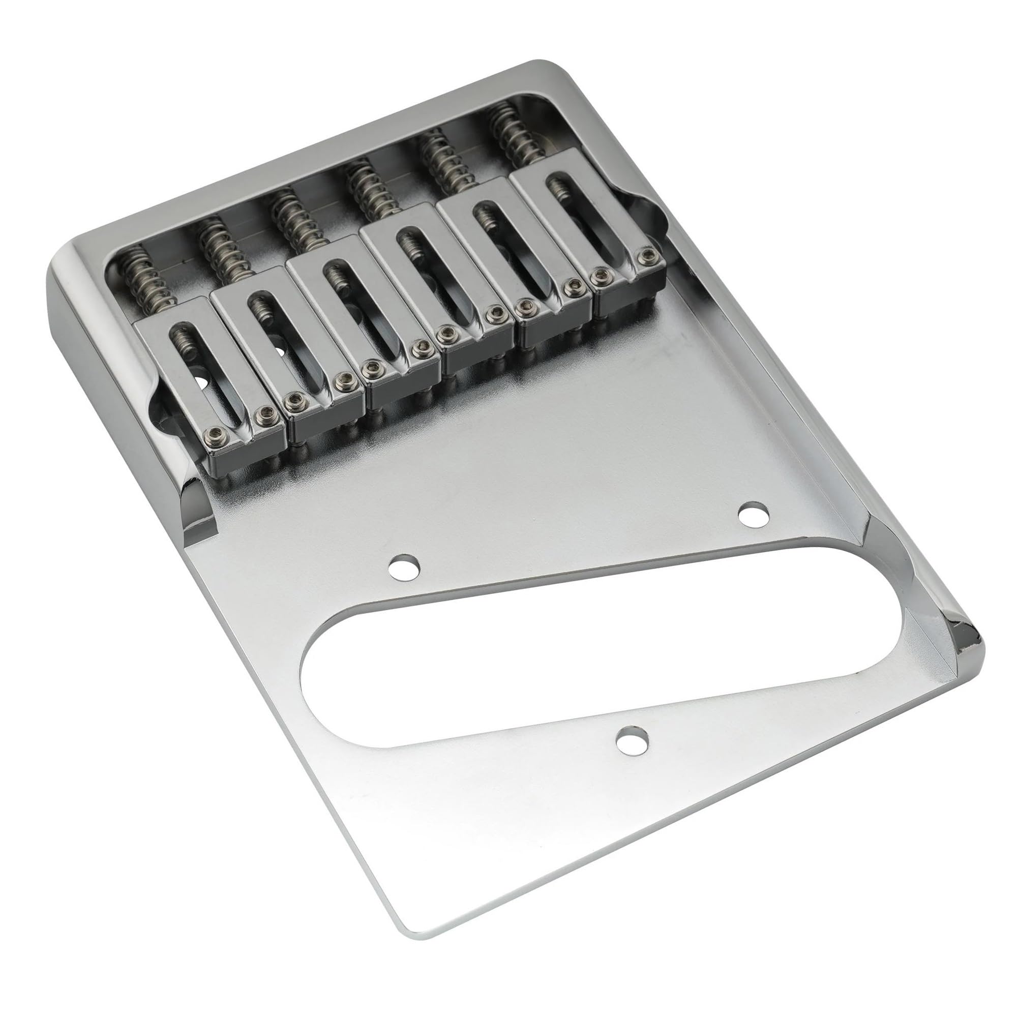Mostek Gitarowy Rozstaw Strun 54 Mm W Całości Z Litego Mosiądzu Wytrzymały Asymetryczny Mostek Do Gitary Elektrycznej Trwały(Chrome)