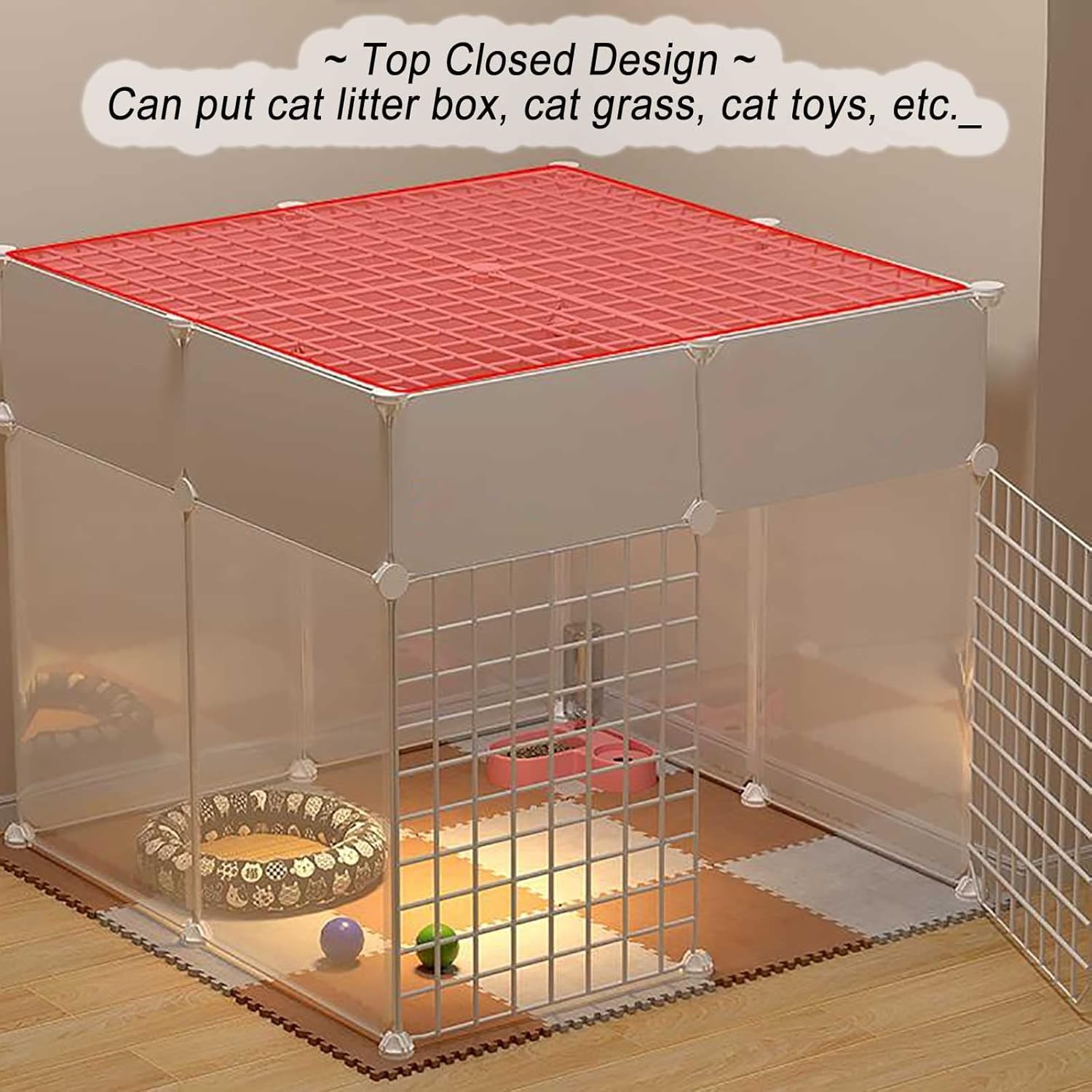 Ventilazione Gabbia for Gatti: Piccola, in Metallo, smontabile e Facile da Pulire(111x75x65cm(A))