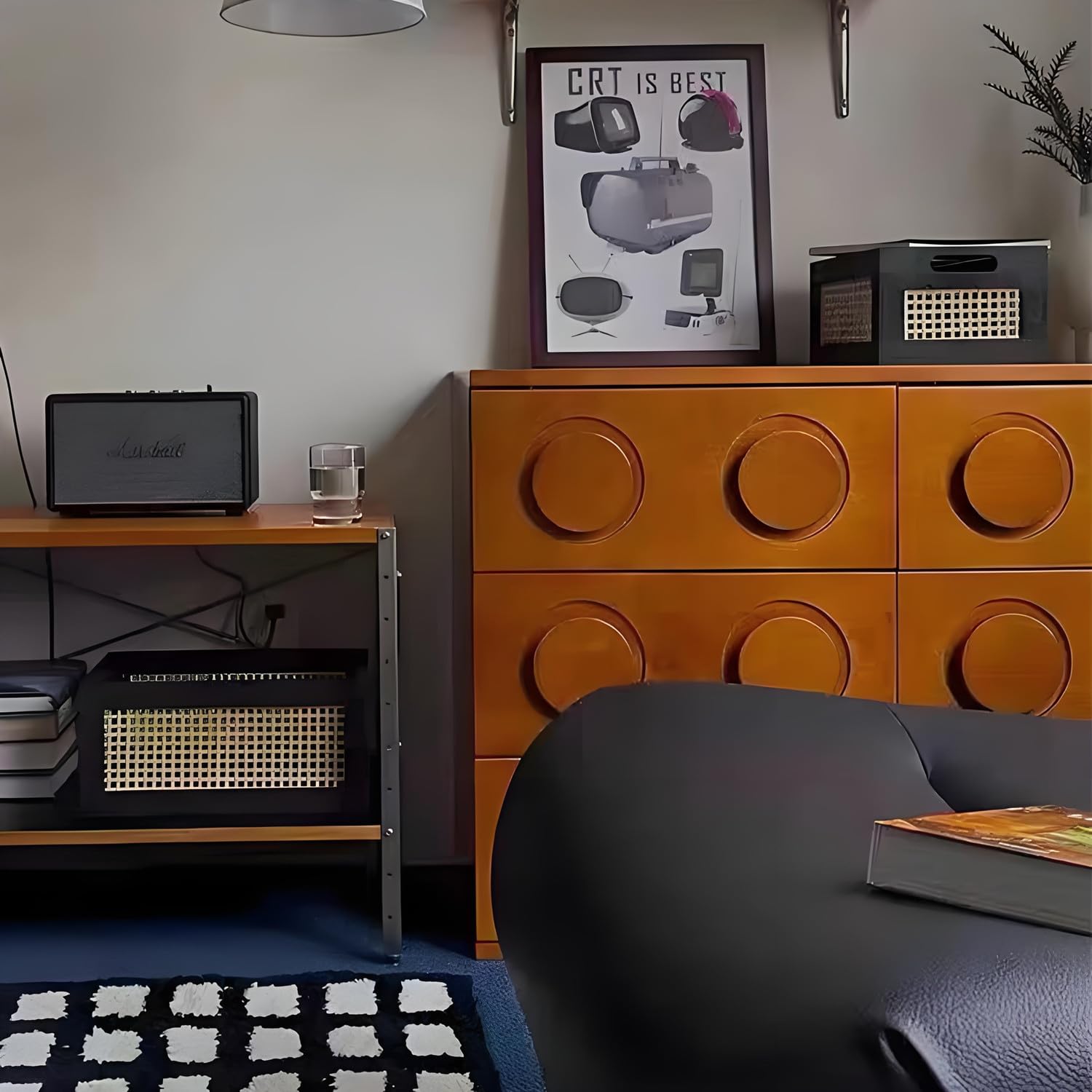 Cesta rectangular de almacenamiento, almacenamiento de tejido de madera cestas tejidas con mango | Cesta de almacenamiento de tejido con asa, organizador de escritorio, para casa, oficina, armario, estantería