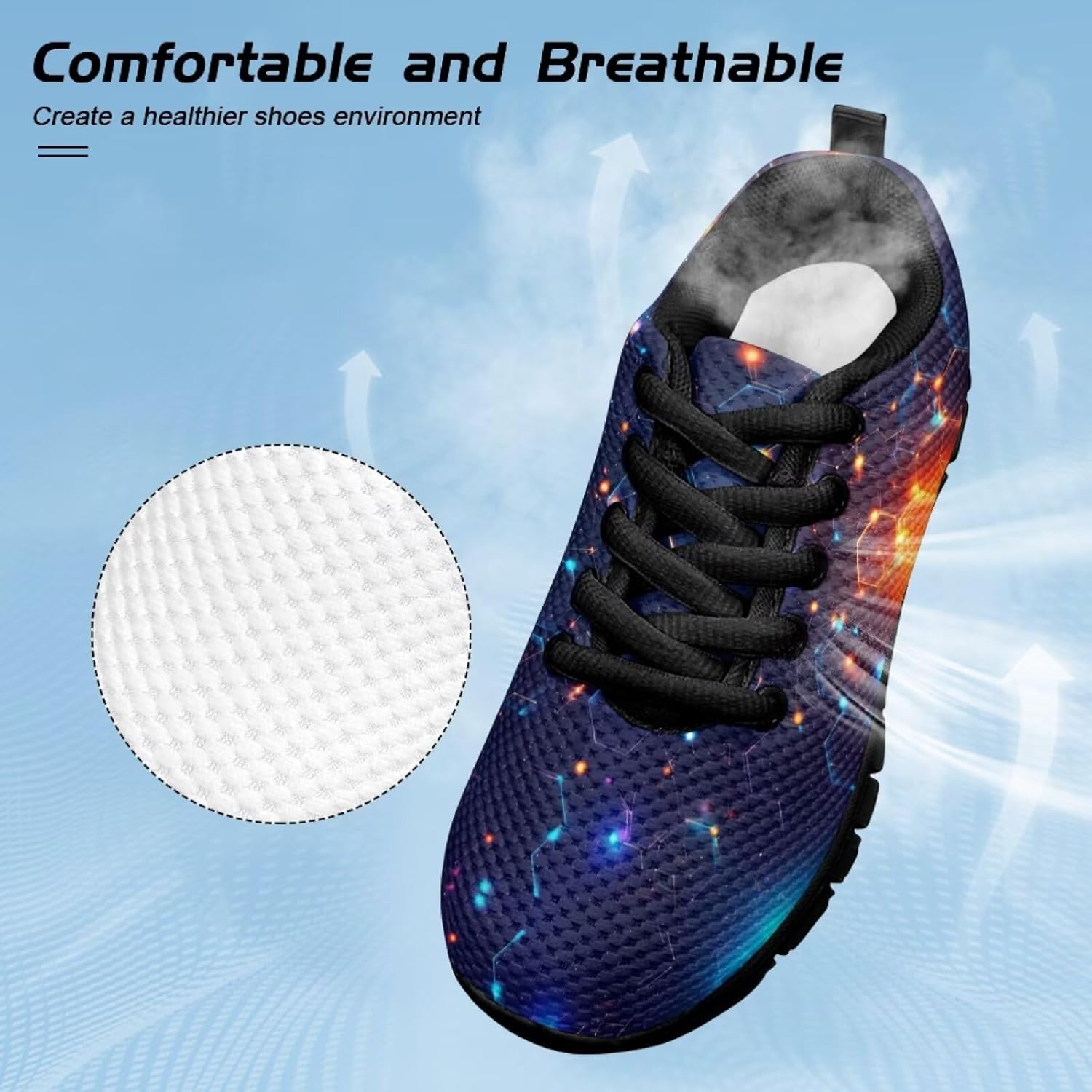 Funnydude Funny Print Girls Tennis Shoes Kid School Casual Walking Shoes Comfortable Footwear