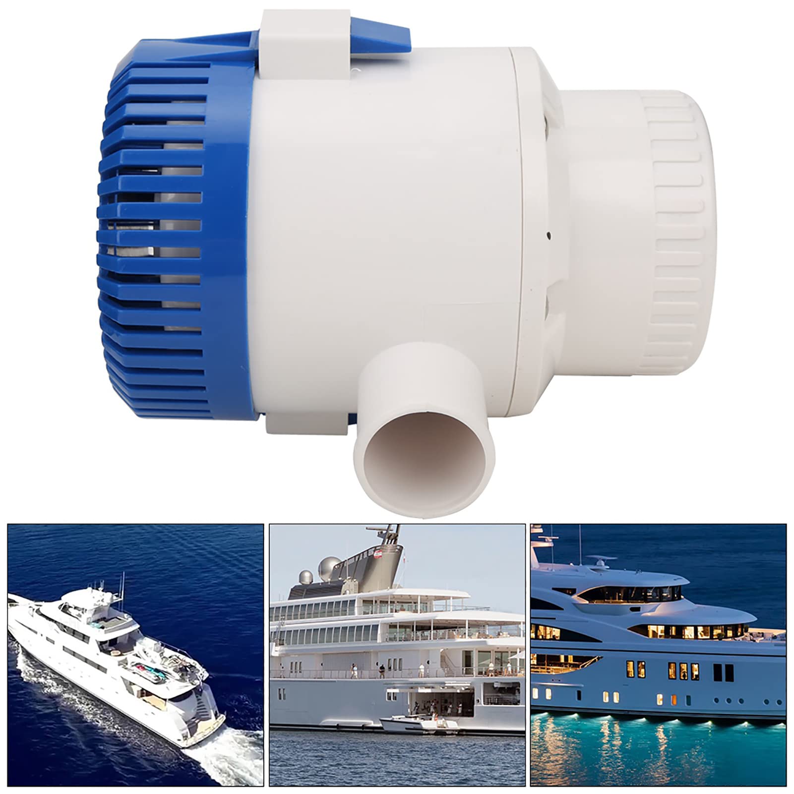 Para Bomba de achique, Bomba de Agua Sumergible automática para Yates horizontales Grandes de 24 V, construcción de Grado Marino Resistente, eliminación eficiente de