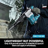 Vista 4 de ENEACRO SDS-Max - Martillo de demolición para hormigón, martillo eléctrico ligero de 11 amperios, carcasa de aleación de aluminio, control