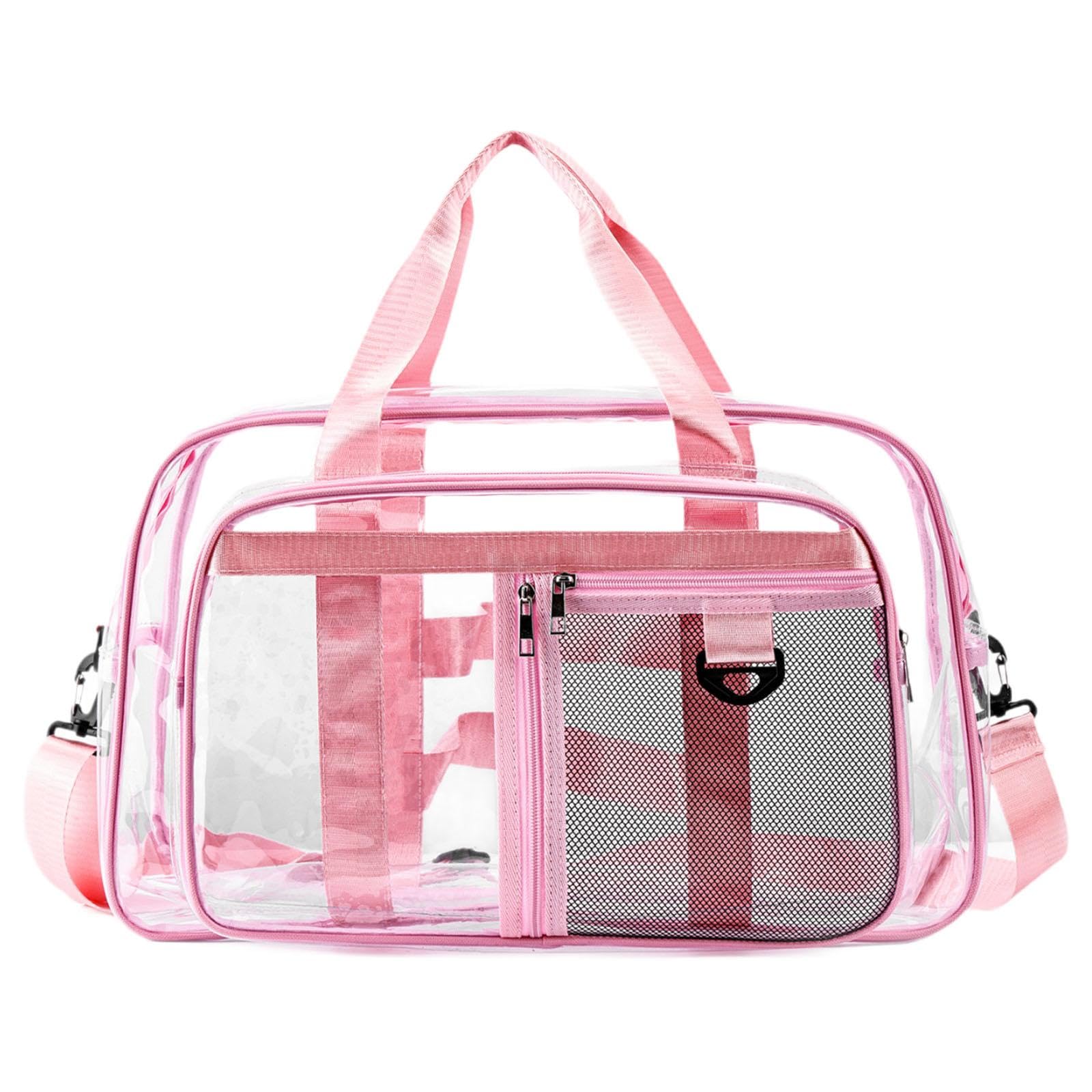 Clear Tote Bag Pouch Women's Shoulder Bag for Music Festival Commuting Beach Pink|Clothing Shoes & Accessories| Womens Handbags & Bags-picture-31