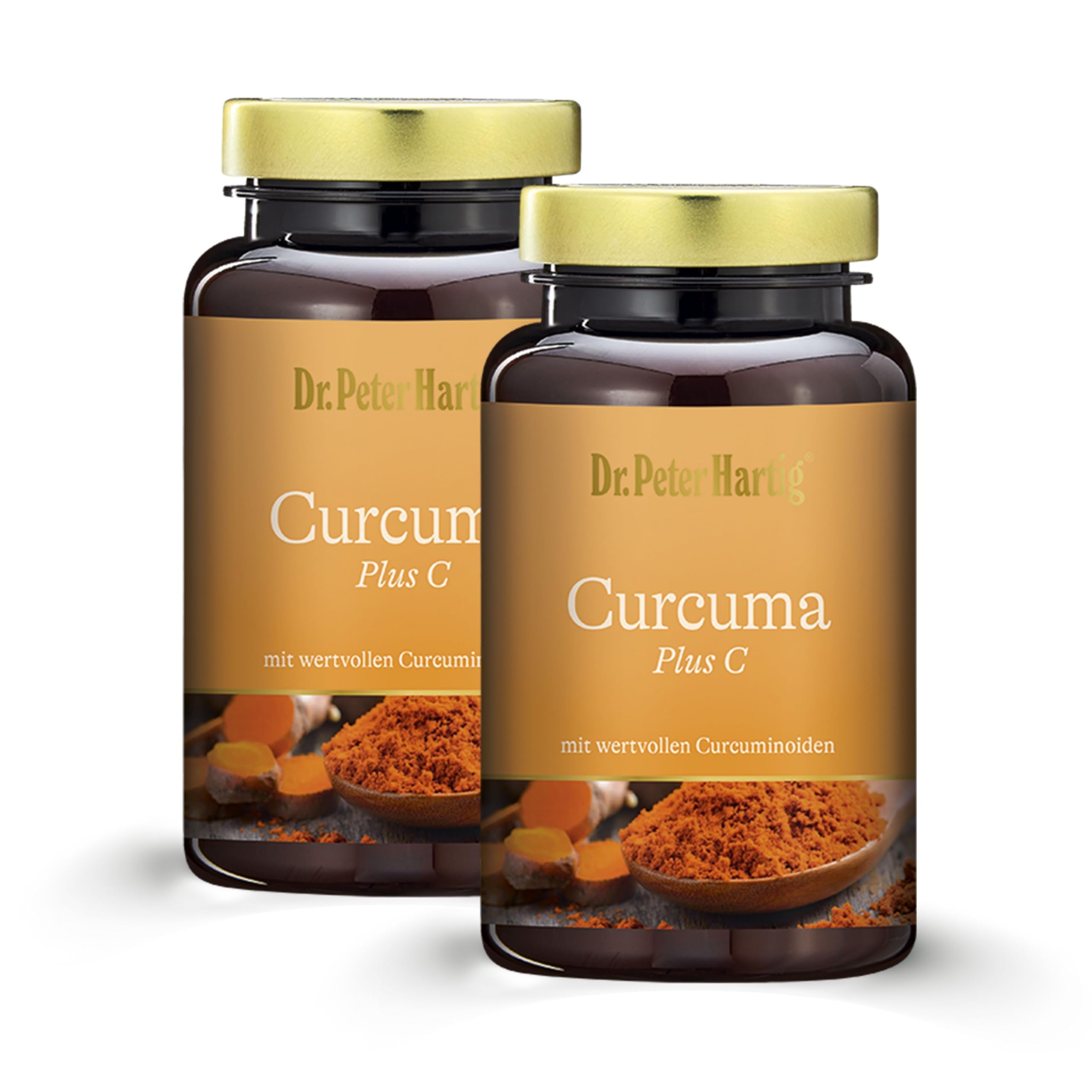Dr. Peter Hartig Curcuma Plus C, 180 Kapseln, 6-Monats-Vorrat, vegan, lactose-, fruktose- und glutenfrei