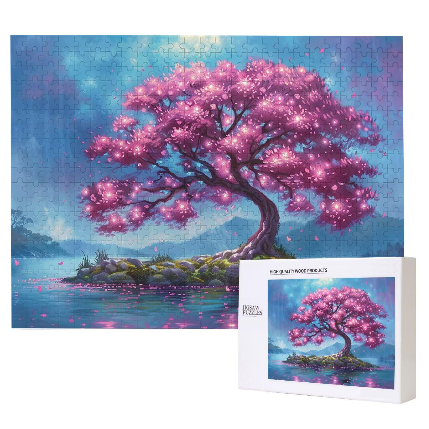 Jigsaw Puzzle, 4000 Pezzi Puzzle Classici, Rosa Puzzle Rilassamento Intelligence, Mpossibile Difficile Puzzles impegnativo per adulti Puzzles per Gioco Familiare, Regalo per Amore Amico Albero K0F-240