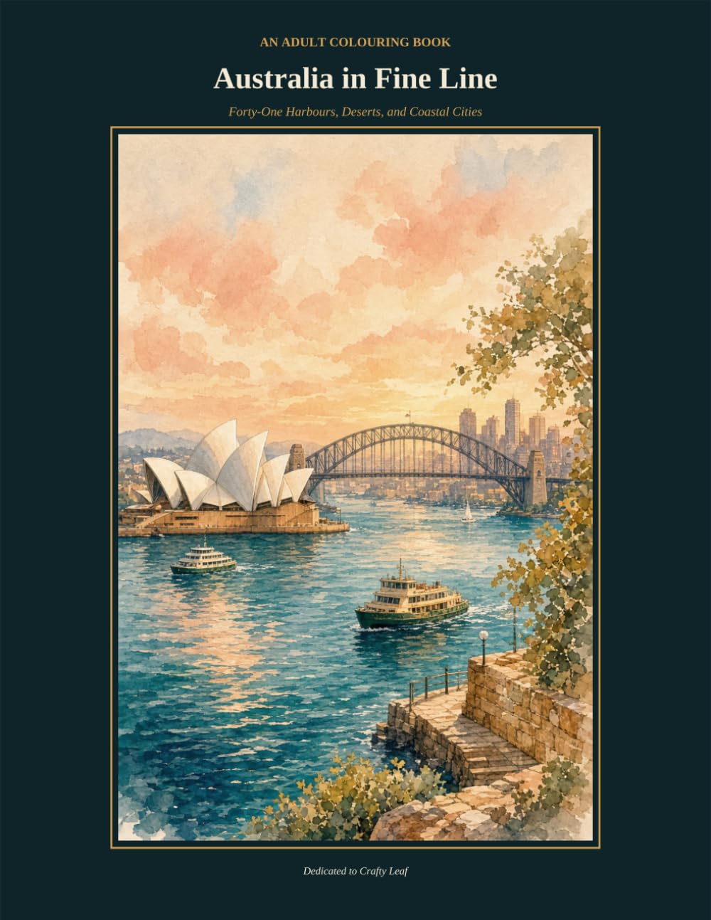 Australia in Fine Line: An Adult Colouring Book — 41 Harbours, Deserts, and Coastal Cities