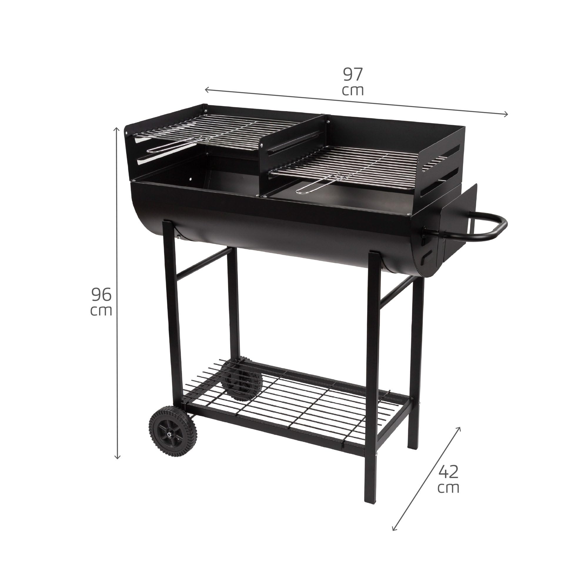 AKTIVE 52809 grill węglowy z podwójnym grillem