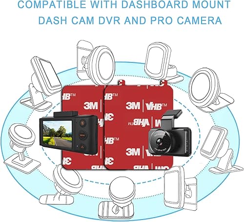 Miniatura 4 de Paquete de 12 almohadillas adhesivas de repuesto de unión muy alta, almohadillas de doble cara para tablero, parabrisas, ventosa, soporte de