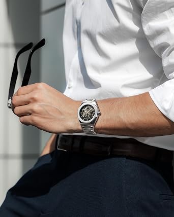 FORSINING Men's Automatic Wrist Mechanical Watch Limited Luxury Engraved Dial Mechanical Wrist Watches for Men, Classic
