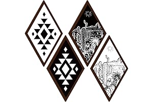 4 Pieces Aztec Wall Decor Farmhouse Home Wall Decor Western Boho Wall...