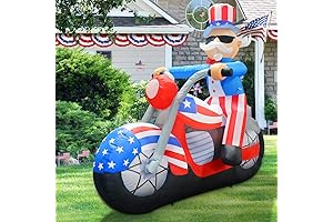 GOOSH 4th of July Patriotic Inflatable 6FT Width Uncle Sam Blow Up Yard Decorations