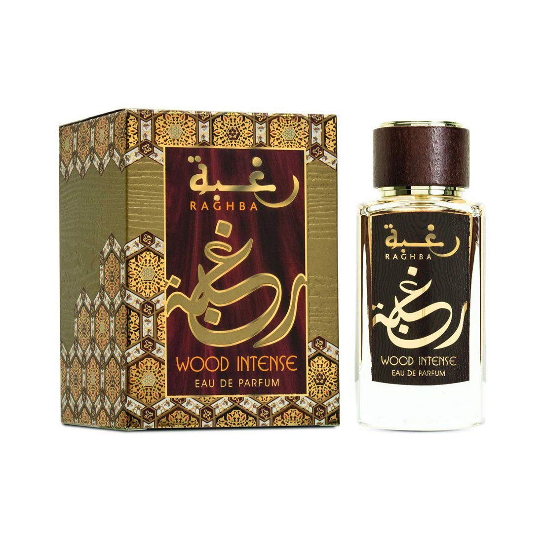 Lattafa Raghba Wood Intense Eau De Parfume, Fresh Oriental fragrance, 100ml Perfume for men.