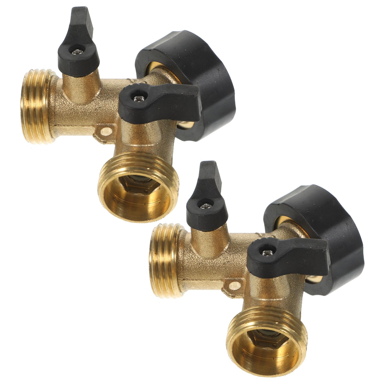 Sosoport Connettore Y per Tubo da Giardino in Ottone, 2 Pezzi Oro