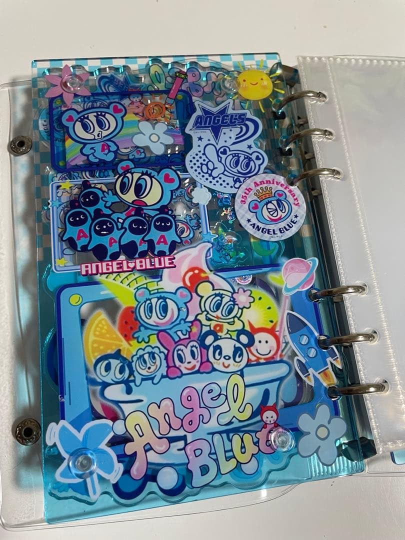 Amazon.co.jp: エンジェルブルーA6シャカシャカノートシール帳 カバー