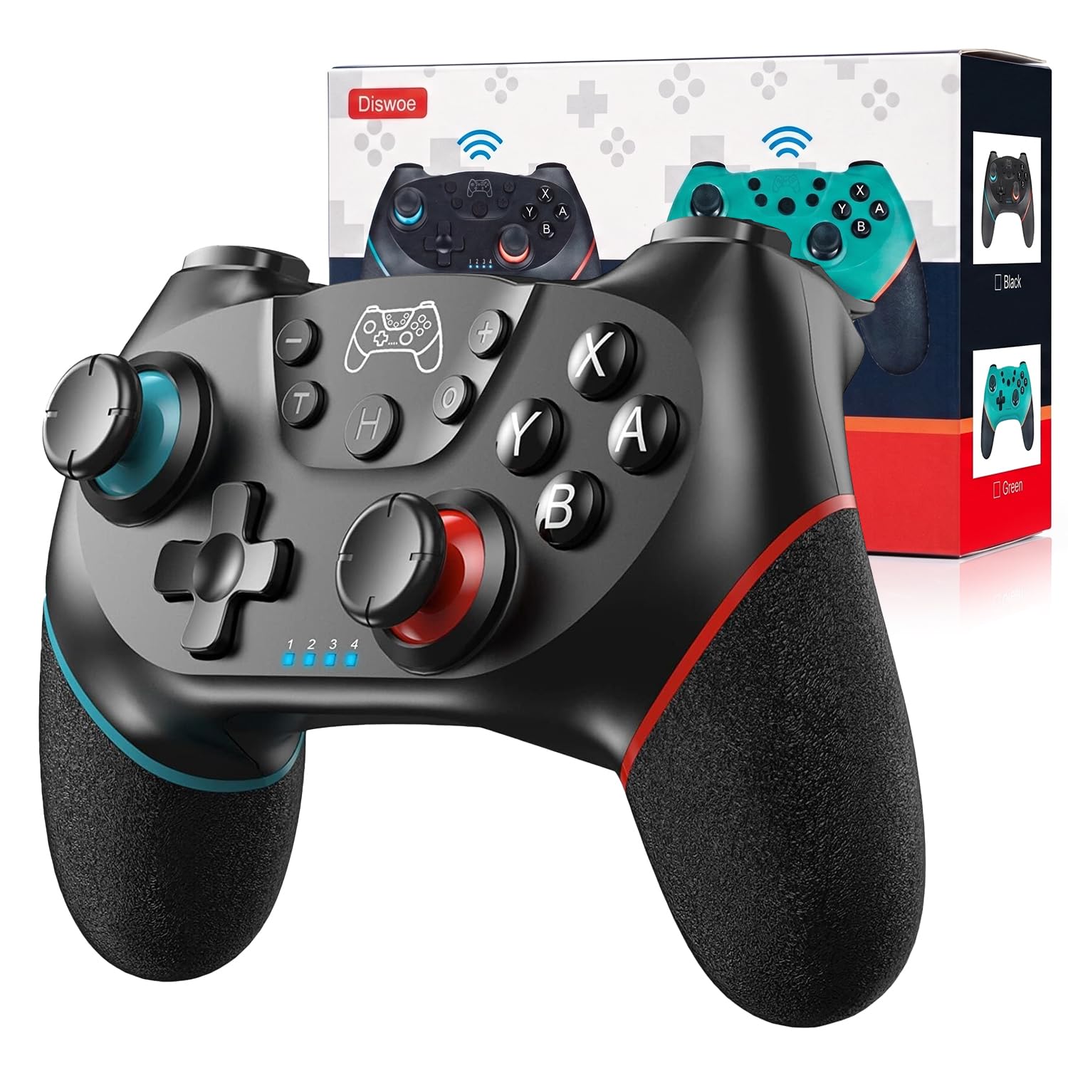 UPGRADE Manette pour Switch, Manettes sans Fil pour Switch/​Switch 2/​Switch Lite/​Switch OLED, Manette pour Switch Pro avec ONE KEY WAKE UP/​CAPTURE D'ÉCRAN/​Turbo Adjustable/​Vibration Réglable/ 6 Axes