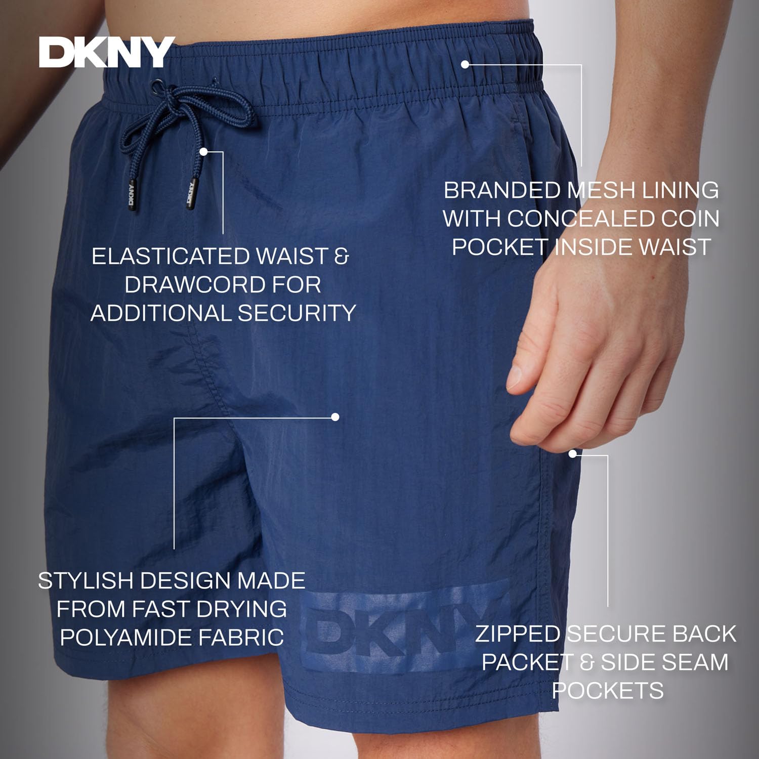 DKNY KOS Bañador para Hombre Hombre (Pack de 1)