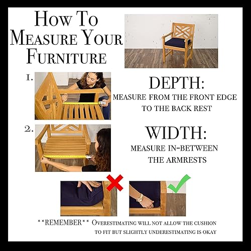 Miniatura 6 de Loveboat Cojín de banco de 36 x 18 x 4 pulgadas, suave y lavable, con lazos para muebles, ventana de bahía, color rojo ladrillo