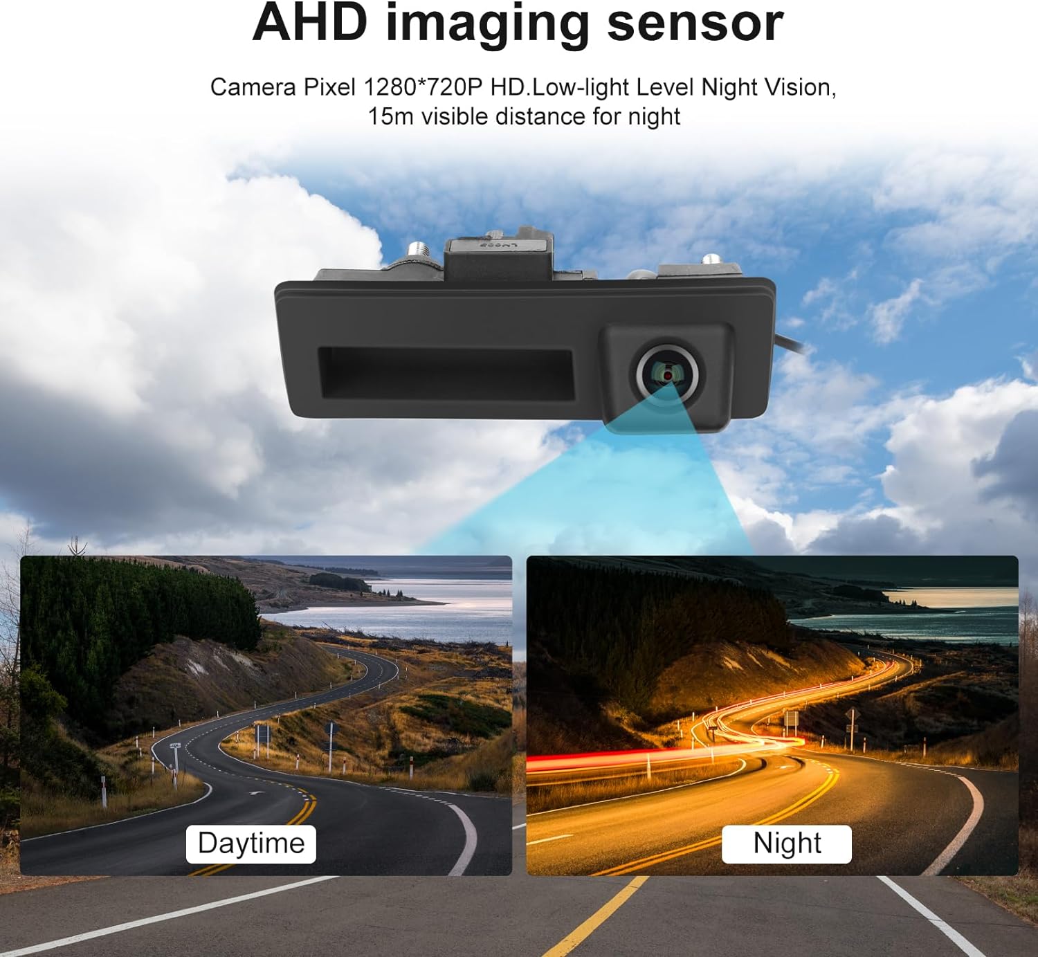 Backup camera with power cable and AV line