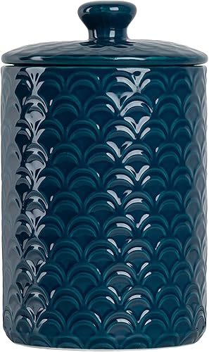 Vista 25 de 10 Strawberry Street Juego de recipientes de cocina con relieve de diamante, juego de 3, azul diamante Diamante azul