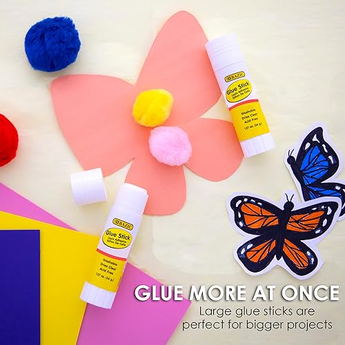 Miniatura 6 de BAZIC - Barra de pegamento grande transparente para proyectos de arte y oficina (paquete de 3 unidades. 0.7 onzas)