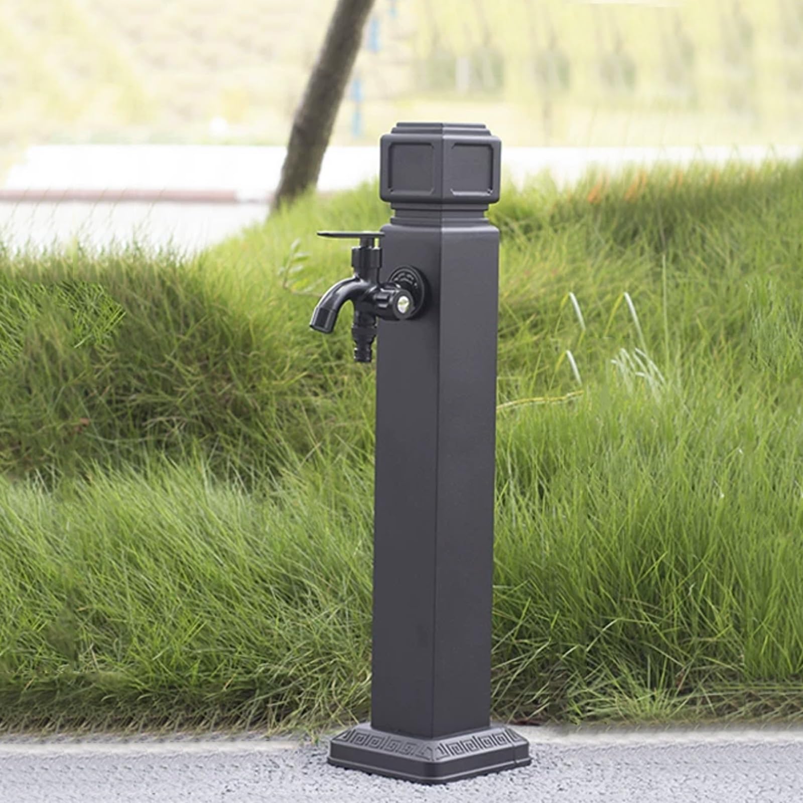 XDLEDMKIZ Water Spigot,Freestanding Garden Water Column with Faucet, Outdoor Vertical Square Water Dispenser Hydrant for Irrigation and Washing