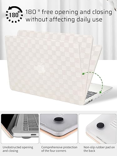 Miniatura 111 de Seorsok Compatible con MacBook Air de 13 pulgadas 2022 2021 2020 2019 2018 versión A1932 A2179 M1 A2337 Touch ID, elegante funda rígida de plástico