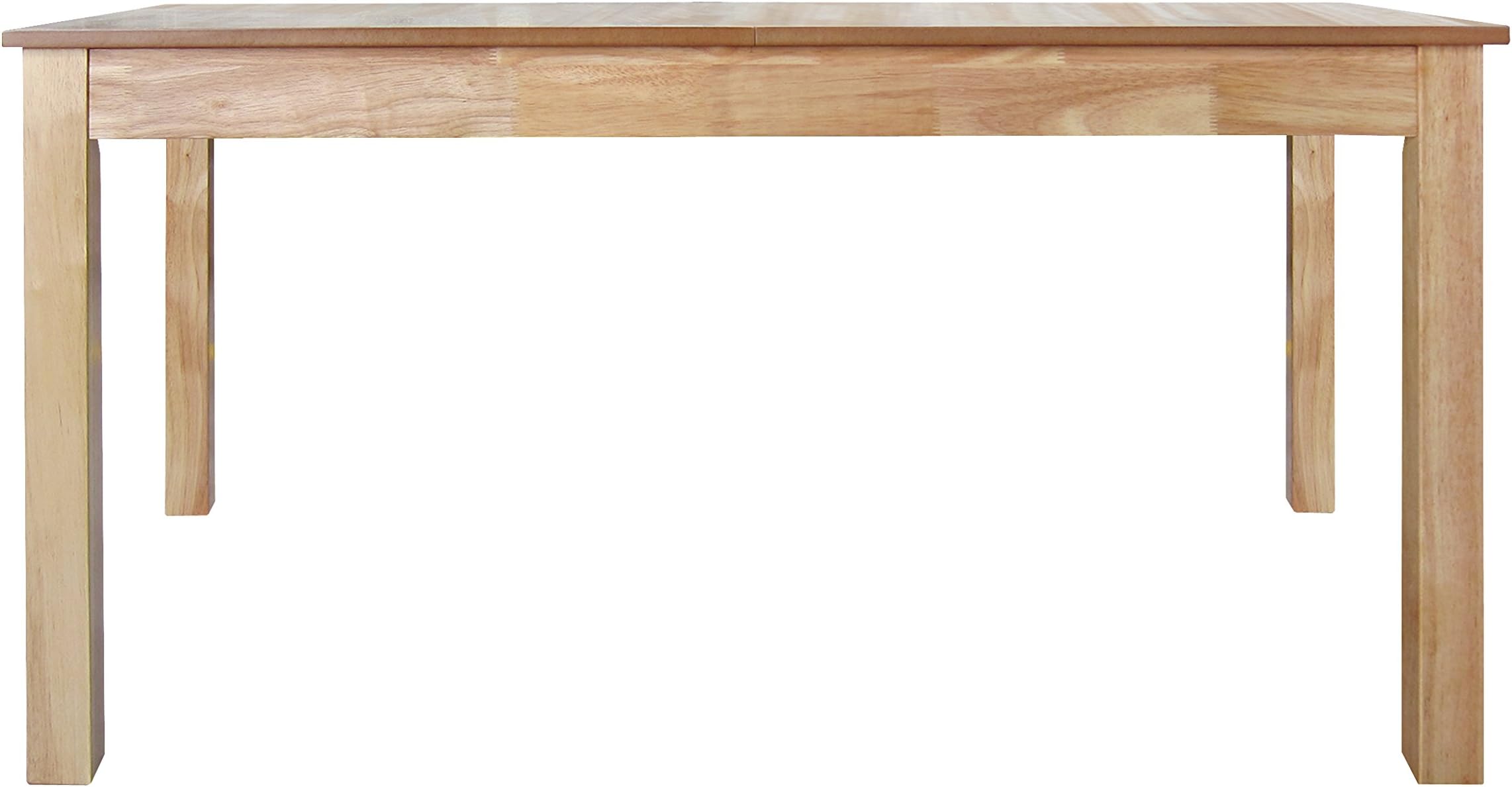 Furniture 247 Extendable Dining Table, Seats 6-8, 150 x 80 x 76cm, MDF with Rubberwood Veneer/Solid Rubberwood Frame, Oak-Effect