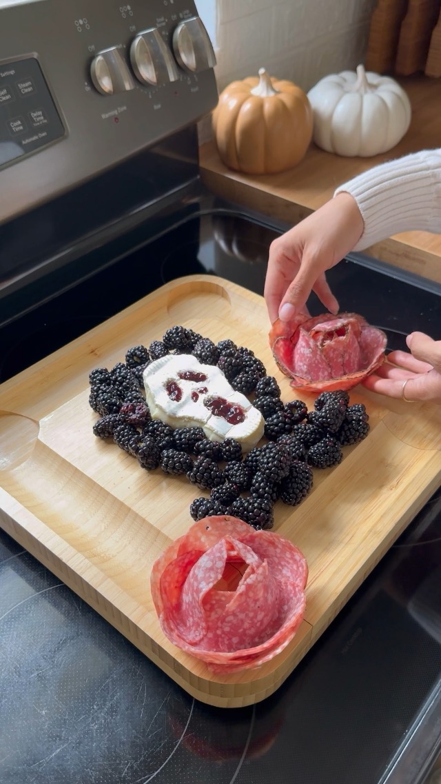 Spooky charcuterie board for Halloween 