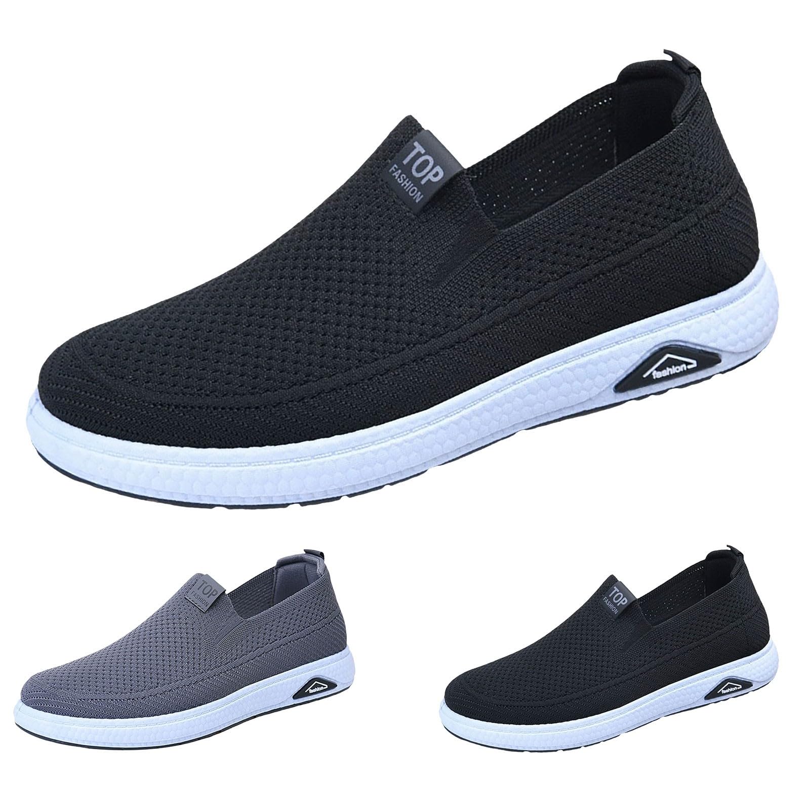 Chaussures de course pour homme confortables et baskets de jogging légères en maille - 8